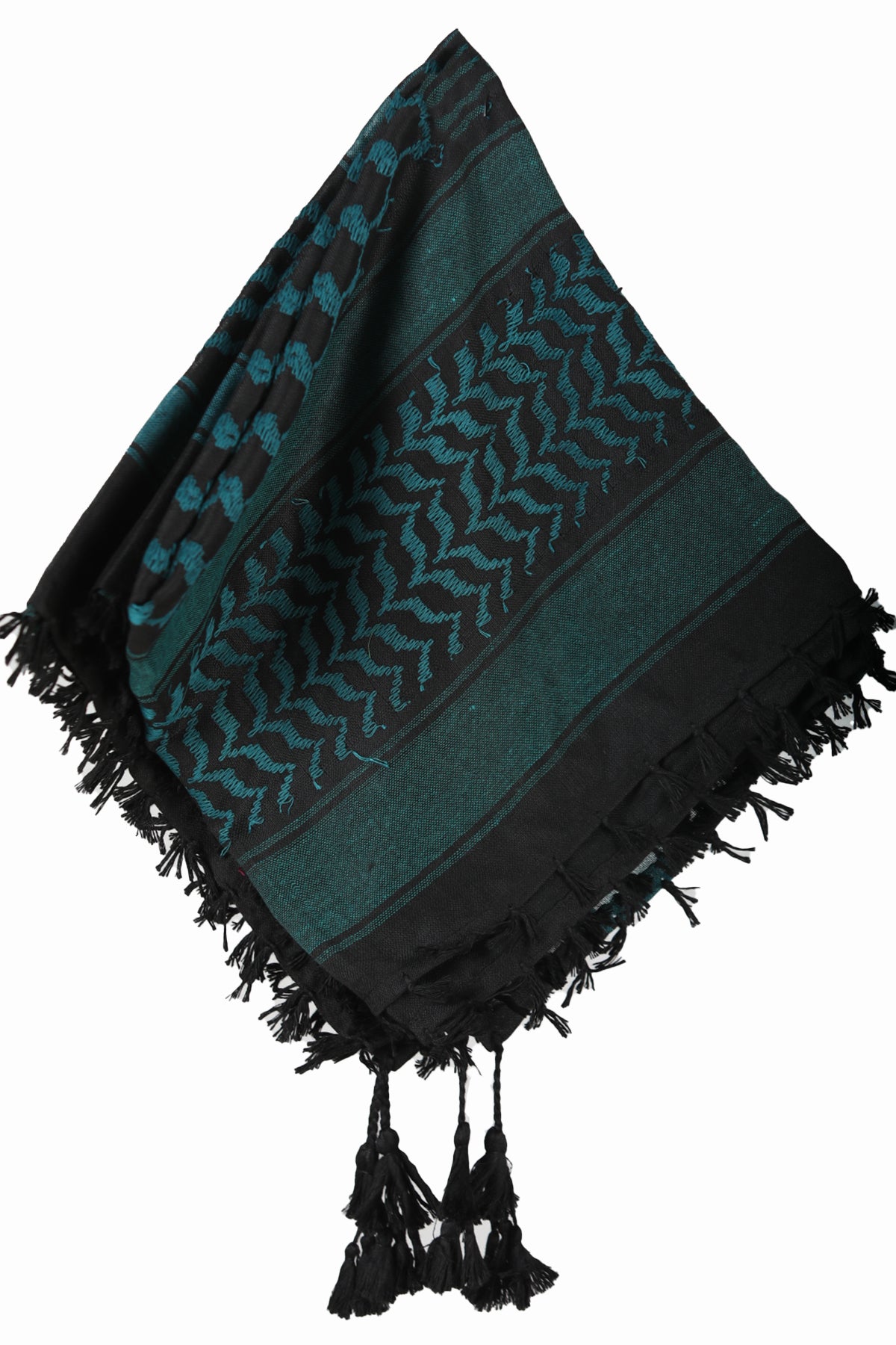 KEFFİYEH -ARABİSCHE PALESTİJNSE SJAAL -ARAFAT SJAAL - PLO SJAAL -WOESTİJN SJAAL- SHEMAGH SJAAL - EMERALD / ZWART - NŞAL0501D1003ZMT