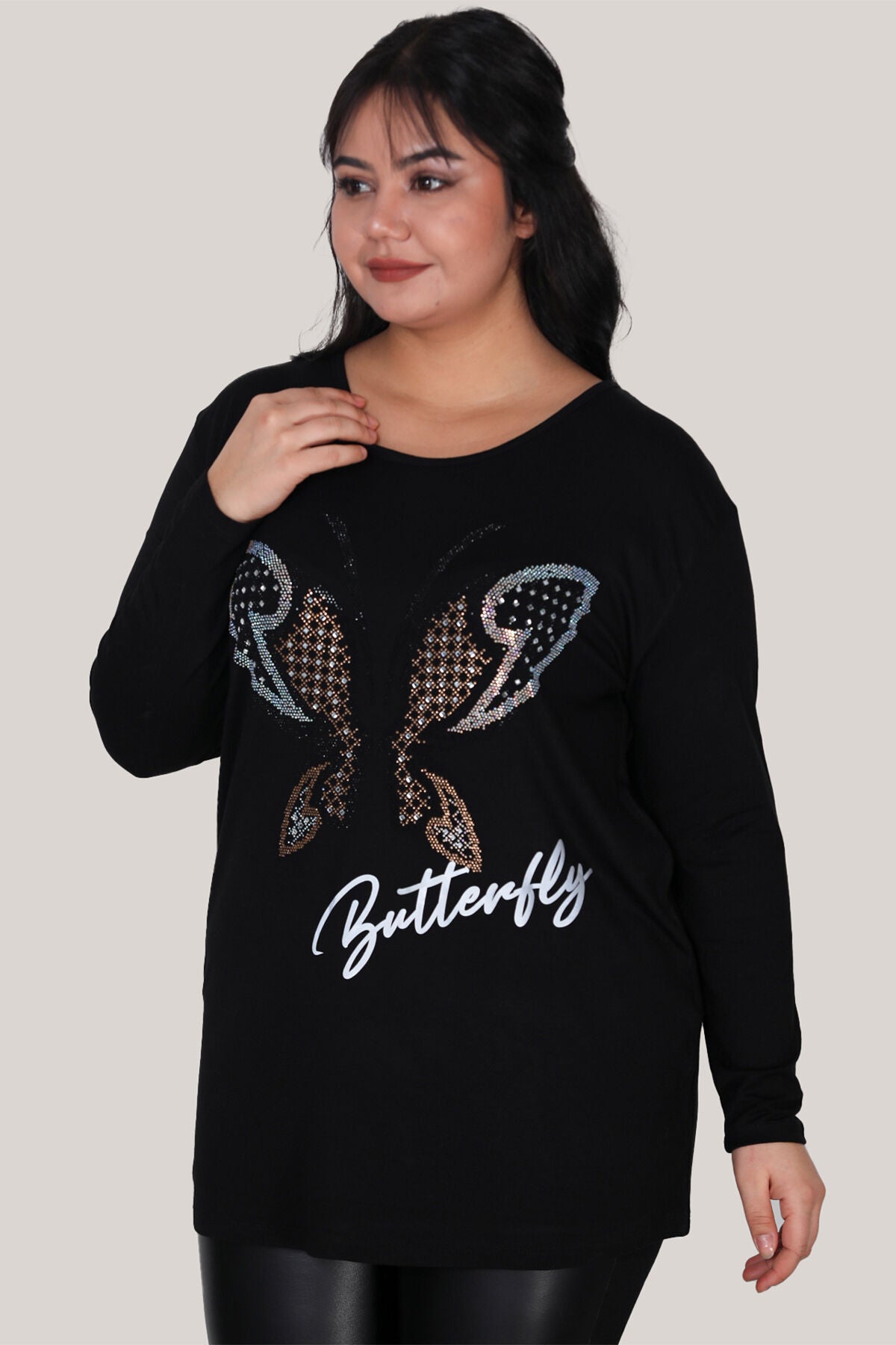 Streetwear Langarmbluse Casual für Damen -NBLZ0513D0908SYH