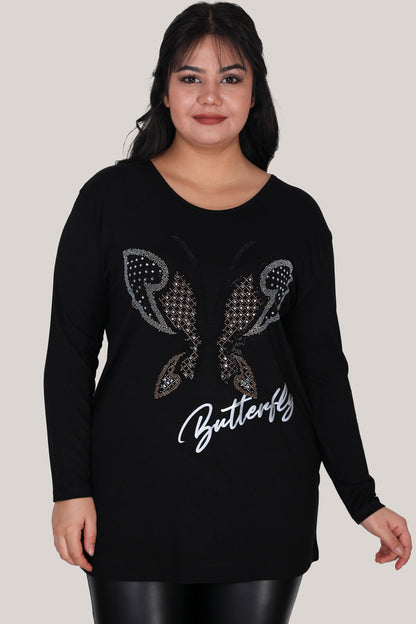 Streetwear Langarmbluse Casual für Damen -NBLZ0513D0908SYH