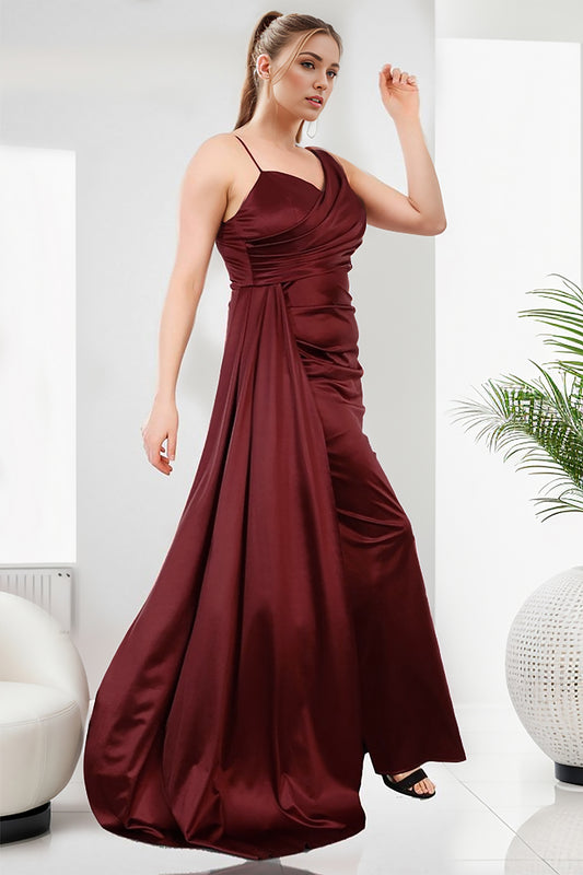 Long maxi dress wedding for plus sizes NYELB0553D9616BRD