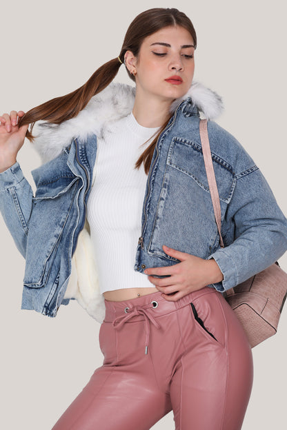 Denim Jack van Schapenvacht voor dames maat 38 - NCKT0004K9530KOT