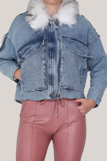 Denim Jack van Schapenvacht voor dames maat 38 - NCKT0004K9530KOT