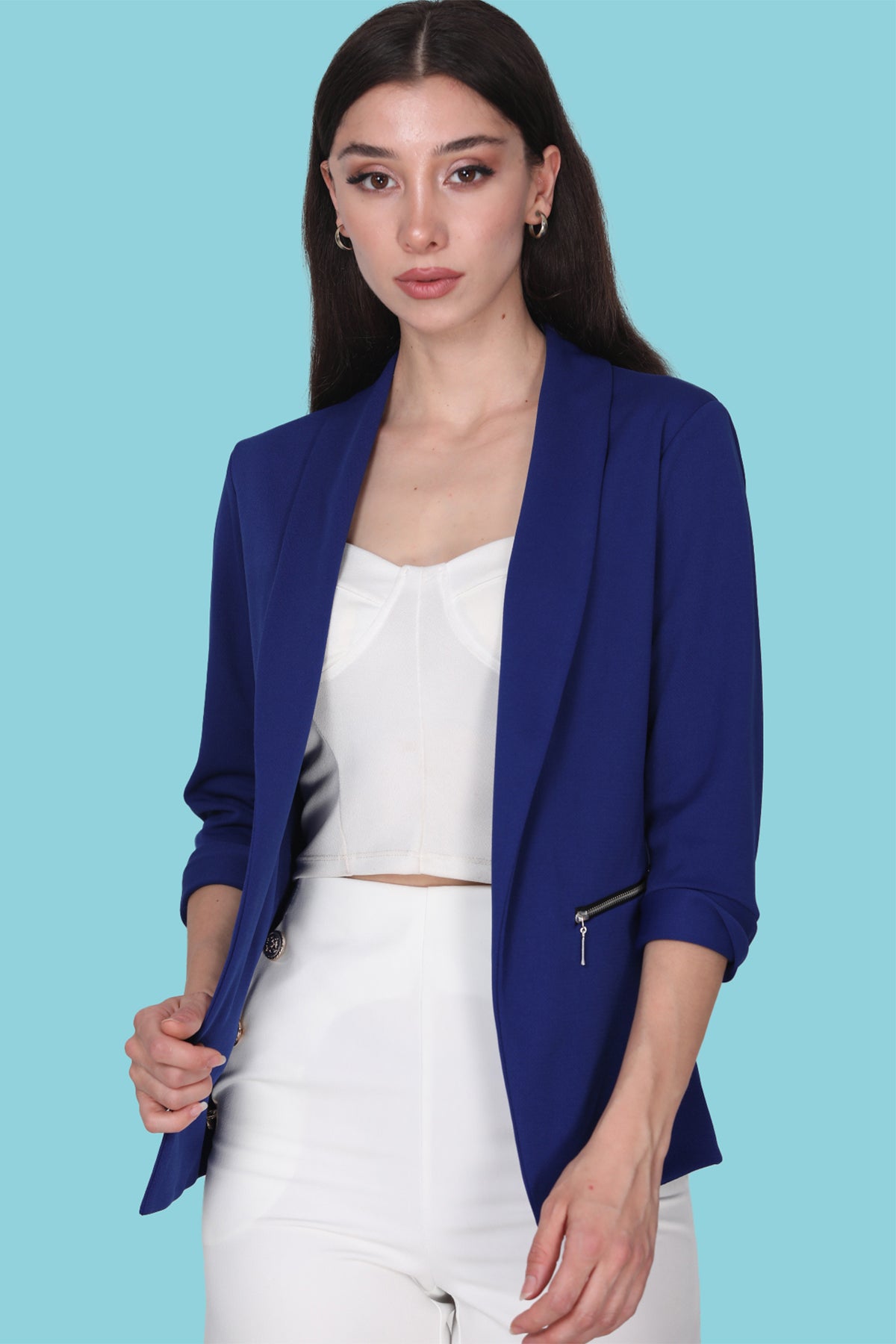 Klassieke zakelijke blazer voor dames - NCKT0015D9085SKS