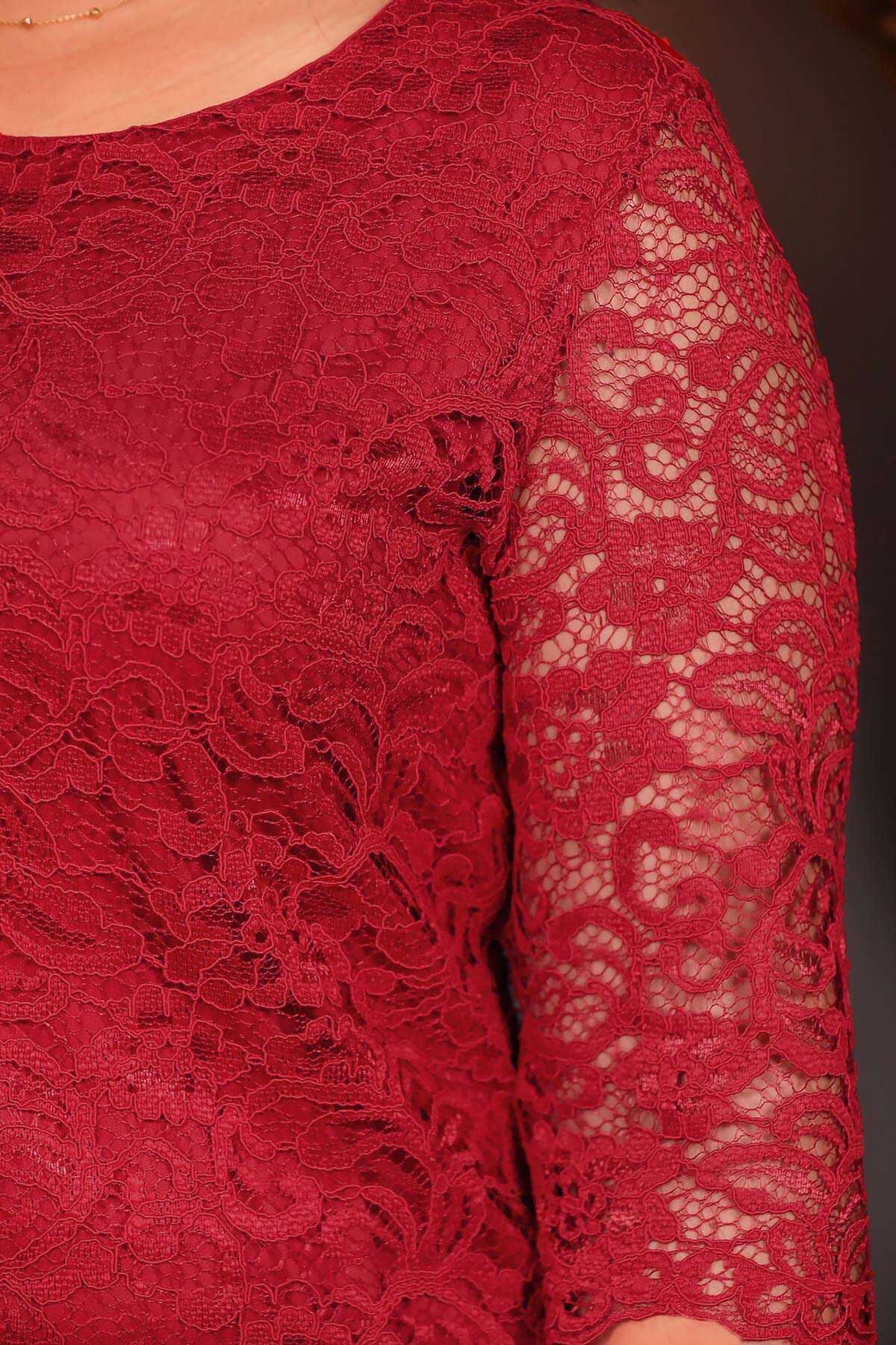 Dames midi-jurk zomerjurk voor grote maten - NELB000118074KRZ