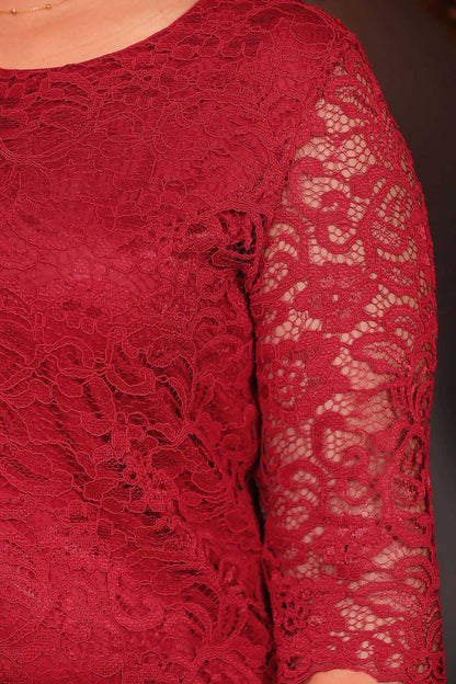 Dames midi-jurk zomerjurk voor grote maten - NELB000118074KRZ