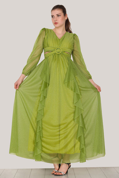 Lange maxi-jurk zomerjurk voor dames - NELB0063D2276YAĞ