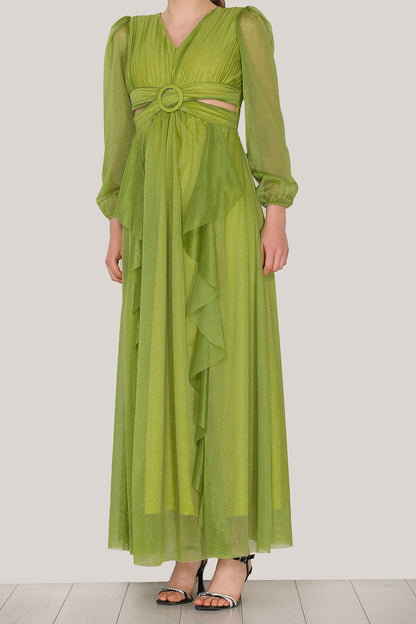 Lange maxi-jurk zomerjurk voor dames - NELB0063D2276YAĞ