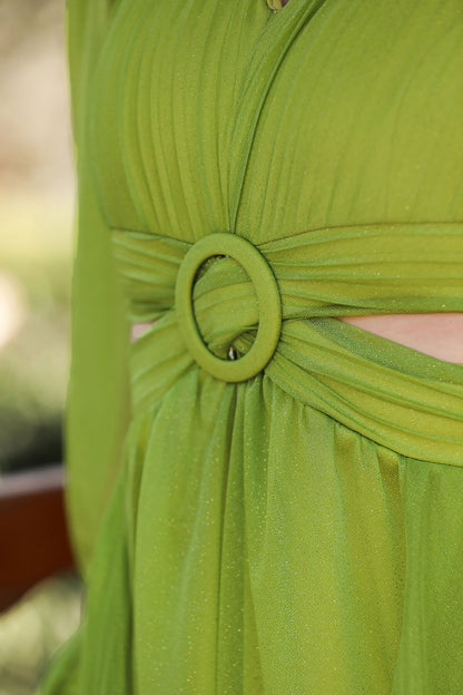 Lange maxi-jurk zomerjurk voor dames - NELB0063D2276YAĞ