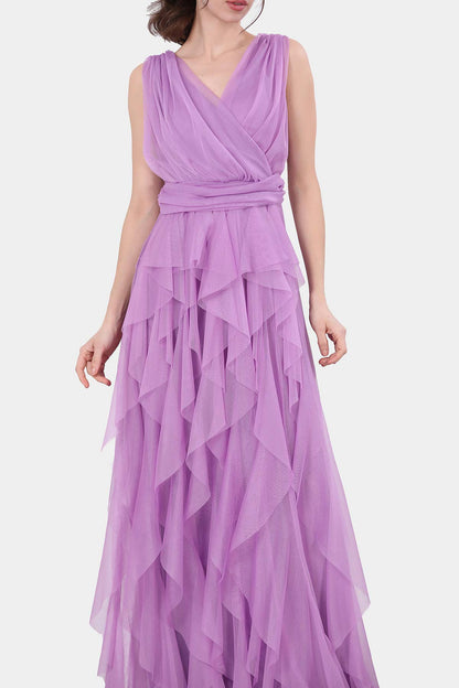 Langes Maxikleid Sommerkleid für Damen - NELB0063D3360LİL