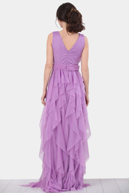 Langes Maxikleid Sommerkleid für Damen - NELB0063D3360LİL