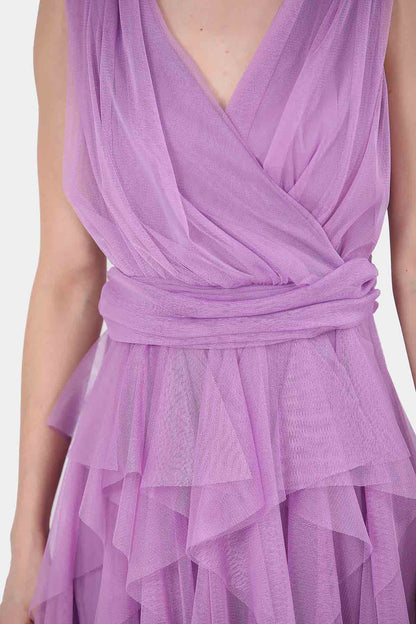 Langes Maxikleid Sommerkleid für Damen - NELB0063D3360LİL