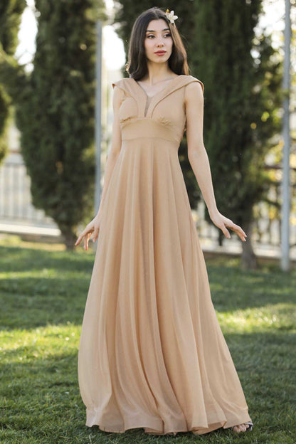 Langes Maxikleid Sommerkleid für Damen - NELB0063Z3280BEJ