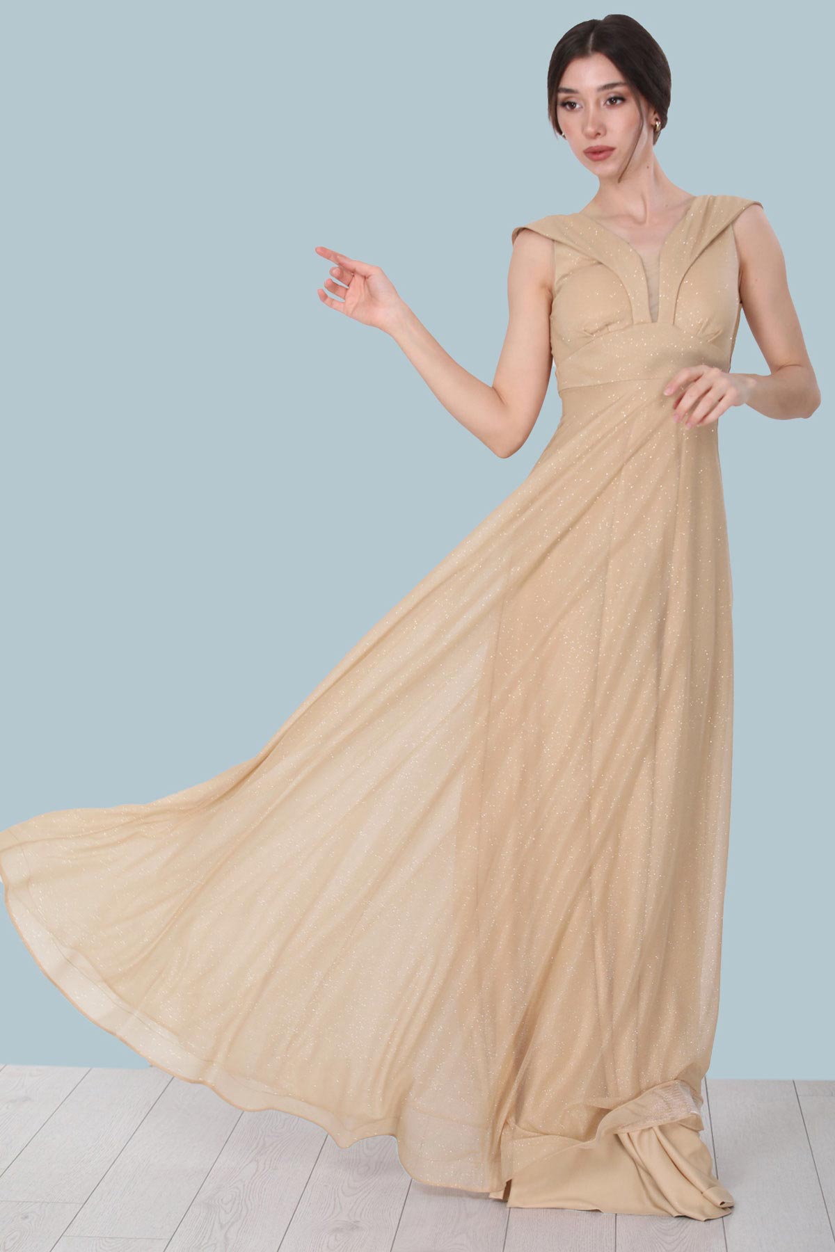 Langes Maxikleid Sommerkleid für Damen - NELB0063Z3280BEJ