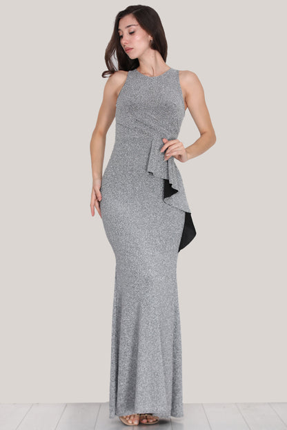 Langes Maxikleid Sommerkleid für Damen - NELB0553D8678GRİ