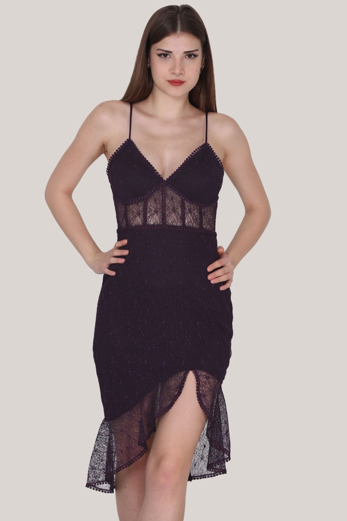 Korte midi-jurk cocktailjurk zomerjurk - NELB0553D8837K-M