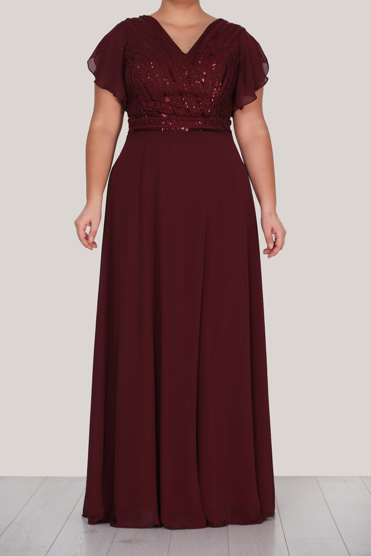 Langes Maxikleid Sommerkleid für große Größen - NELB0553D8980BRD