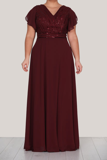 Langes Maxikleid Sommerkleid für große Größen - NELB0553D8980BRD