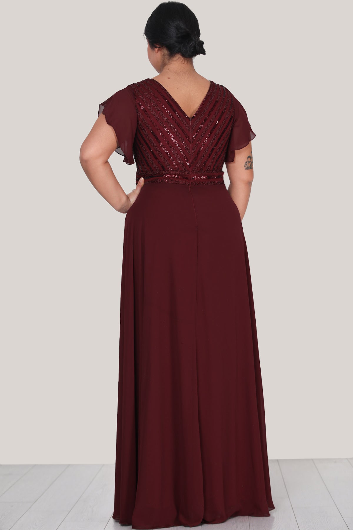 Langes Maxikleid Sommerkleid für große Größen - NELB0553D8980BRD