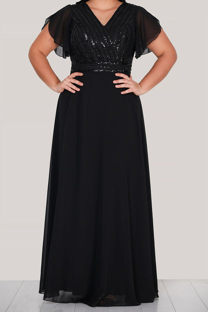 Langes Maxikleid Sommerkleid für große Größen - NELB0553D8980SYH