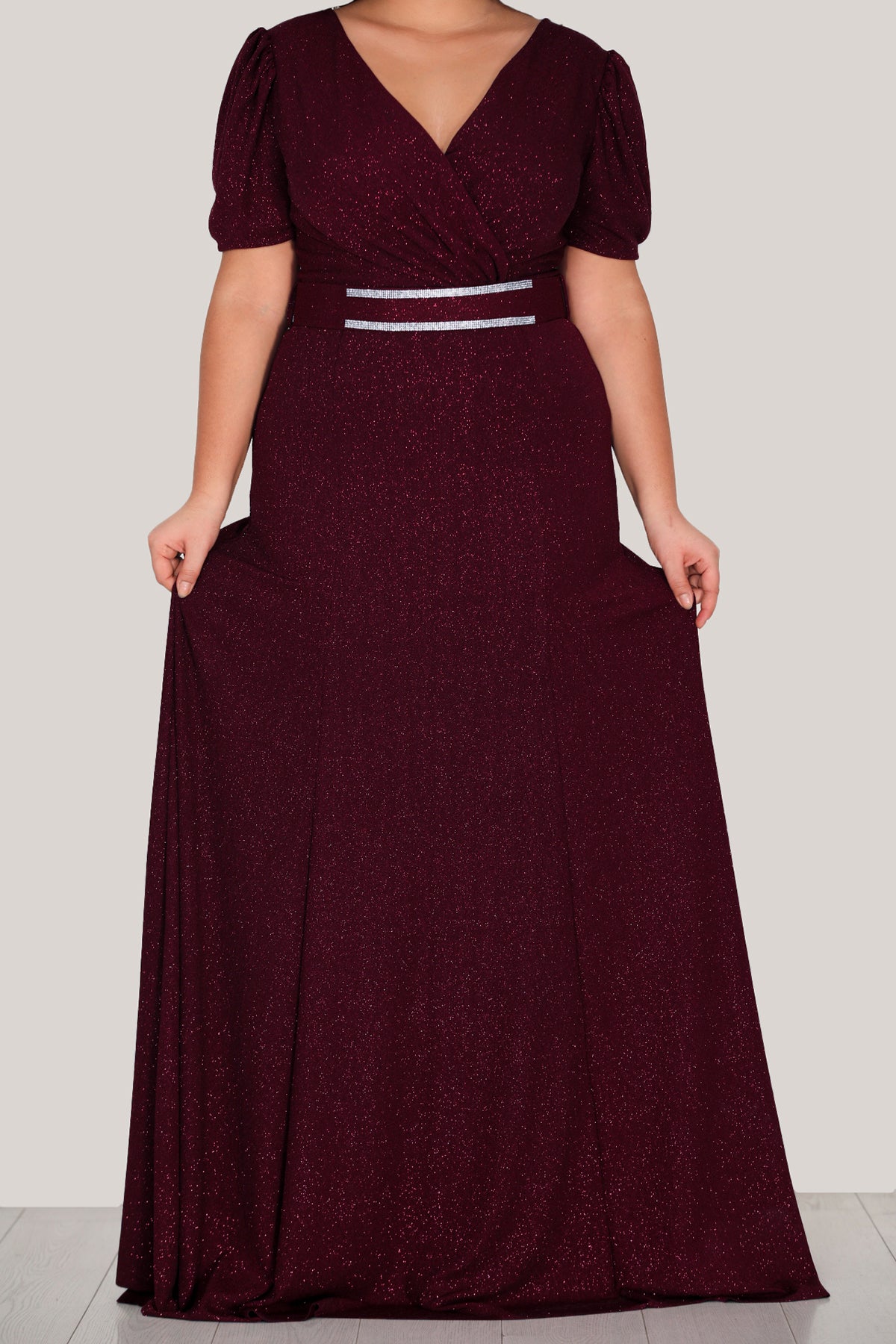 Langes Maxikleid Hochzeit für große Größen NYELB0553D9409BRD