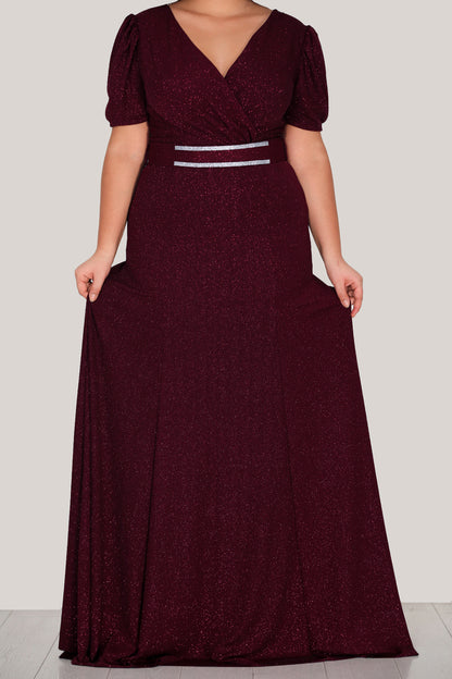 Langes Maxikleid Hochzeit für große Größen NYELB0553D9409BRD