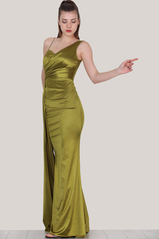 Langes Maxikleid Sommerkleid für Damen- NELB0553D9442YAĞ