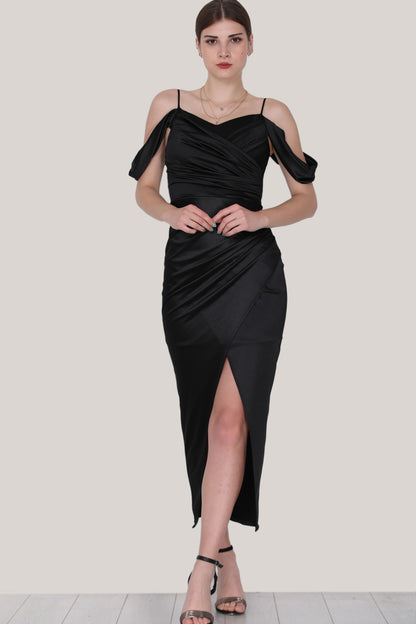 Langes Abendkleid Maxikleid mit Schulterfrei- NELB0553D9487SYH