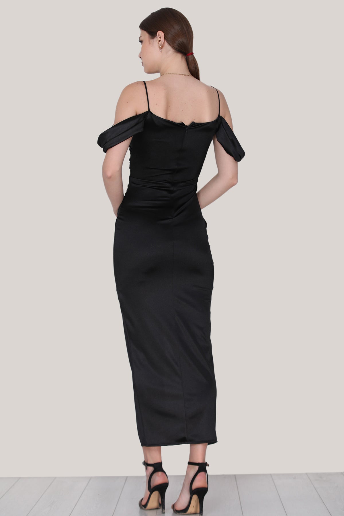 Langes Abendkleid Maxikleid mit Schulterfrei- NELB0553D9487SYH