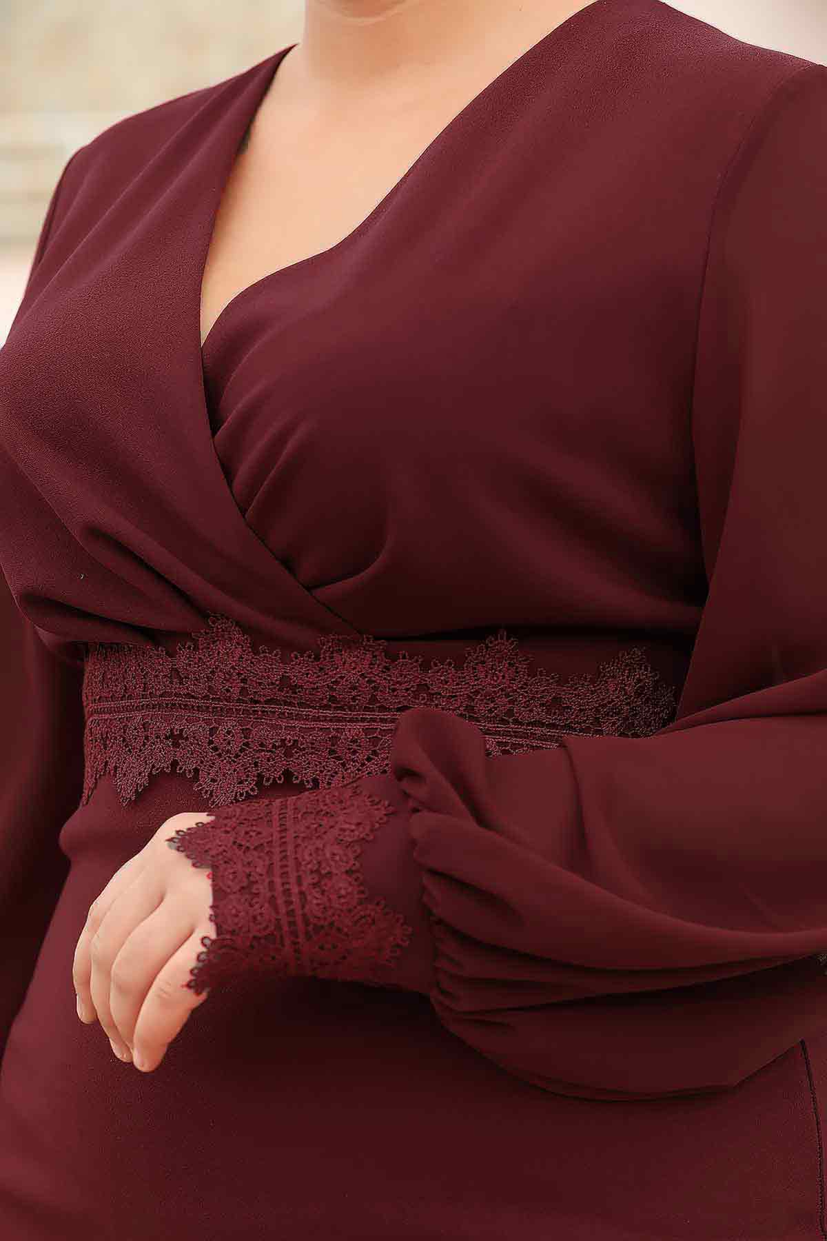 Great sizes short evening dress - NELB0572D5131BRD