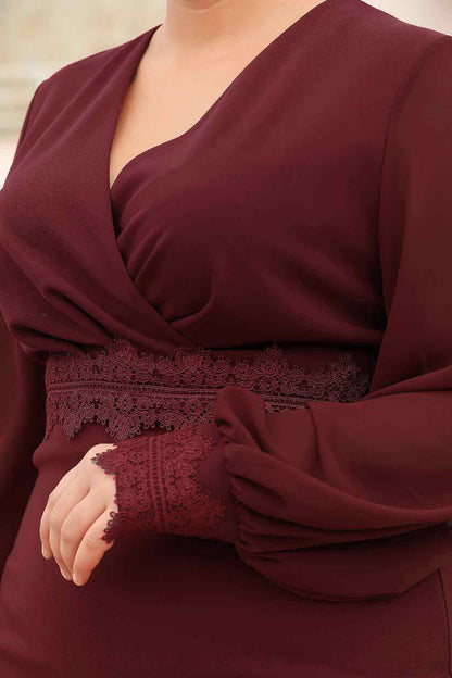 Great sizes short evening dress - NELB0572D5131BRD