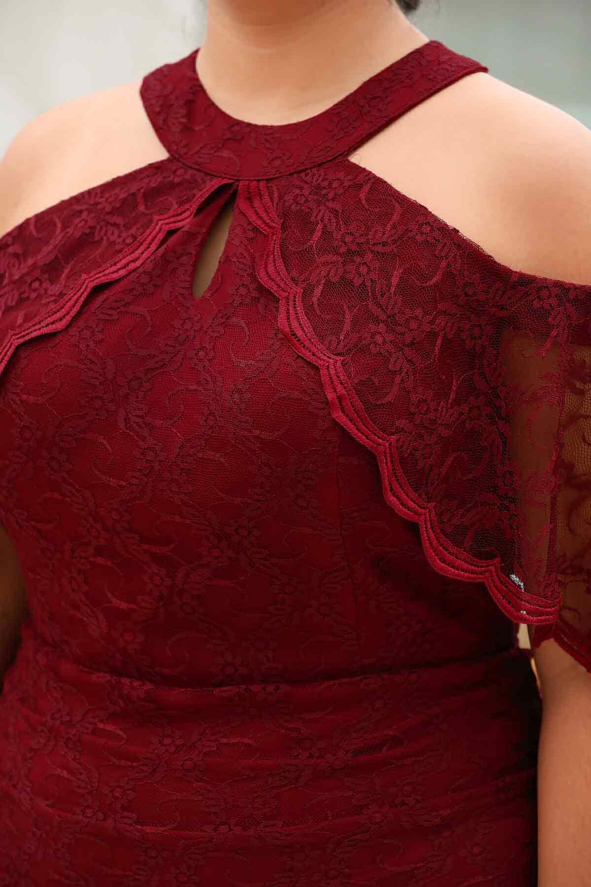 Dames midi-jurk zomerjurk voor grote maten - NELB0572D5134BRD