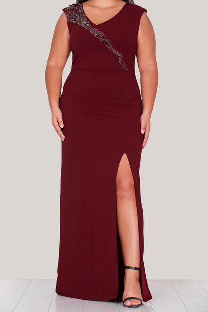 Langes Maxikleid Sommerkleid für große Größen - NELB0588D5044BRD