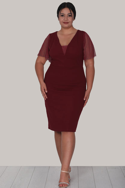 Dames midi-jurk zomerjurk voor grote maten - NELB0588D5047BRD