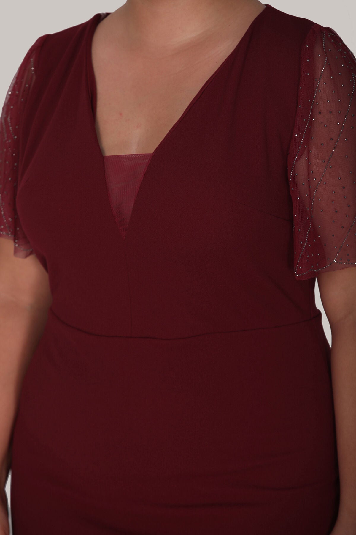 Dames midi-jurk zomerjurk voor grote maten - NELB0588D5047BRD