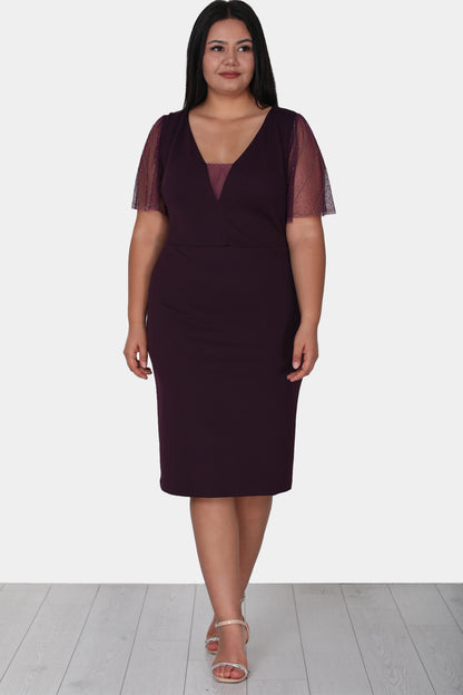 Dames midi-jurk zomerjurk voor grote maten - NELB0588D5047K-M