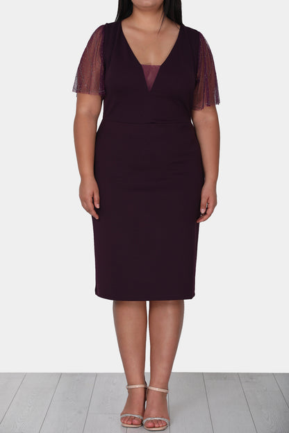 Dames midi-jurk zomerjurk voor grote maten - NELB0588D5047K-M