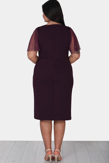 Dames midi-jurk zomerjurk voor grote maten - NELB0588D5047K-M