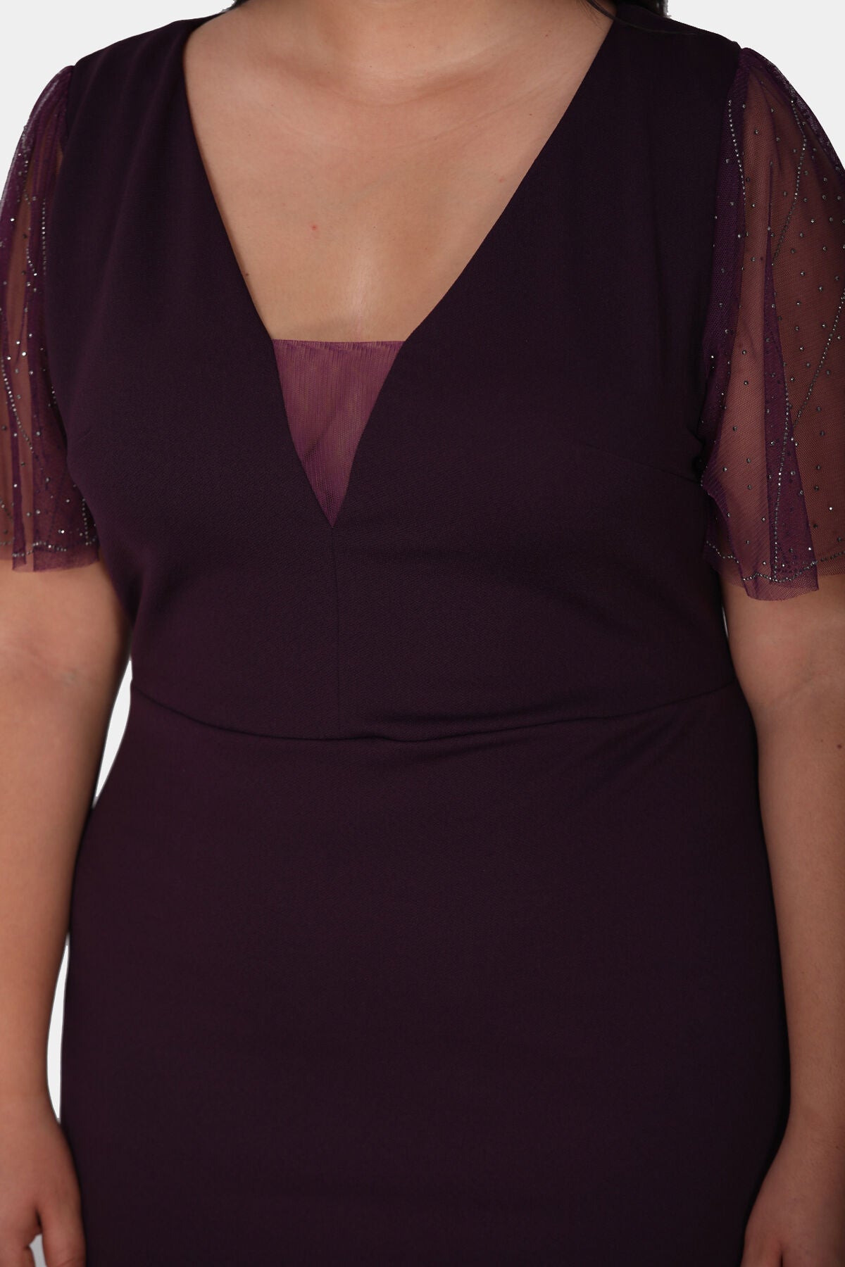 Dames midi-jurk zomerjurk voor grote maten - NELB0588D5047K-M