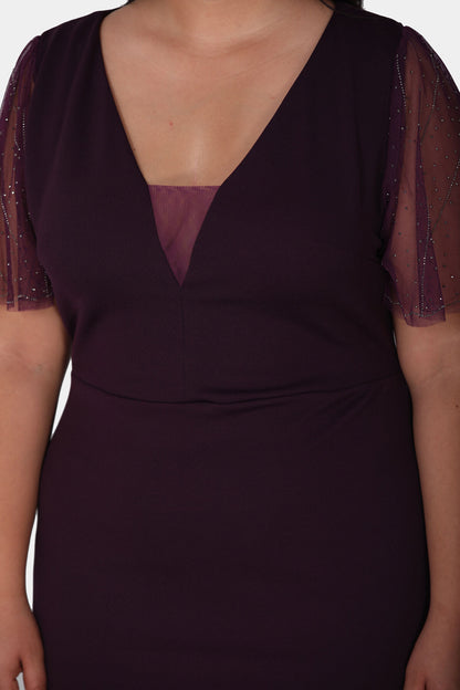 Dames midi-jurk zomerjurk voor grote maten - NELB0588D5047K-M