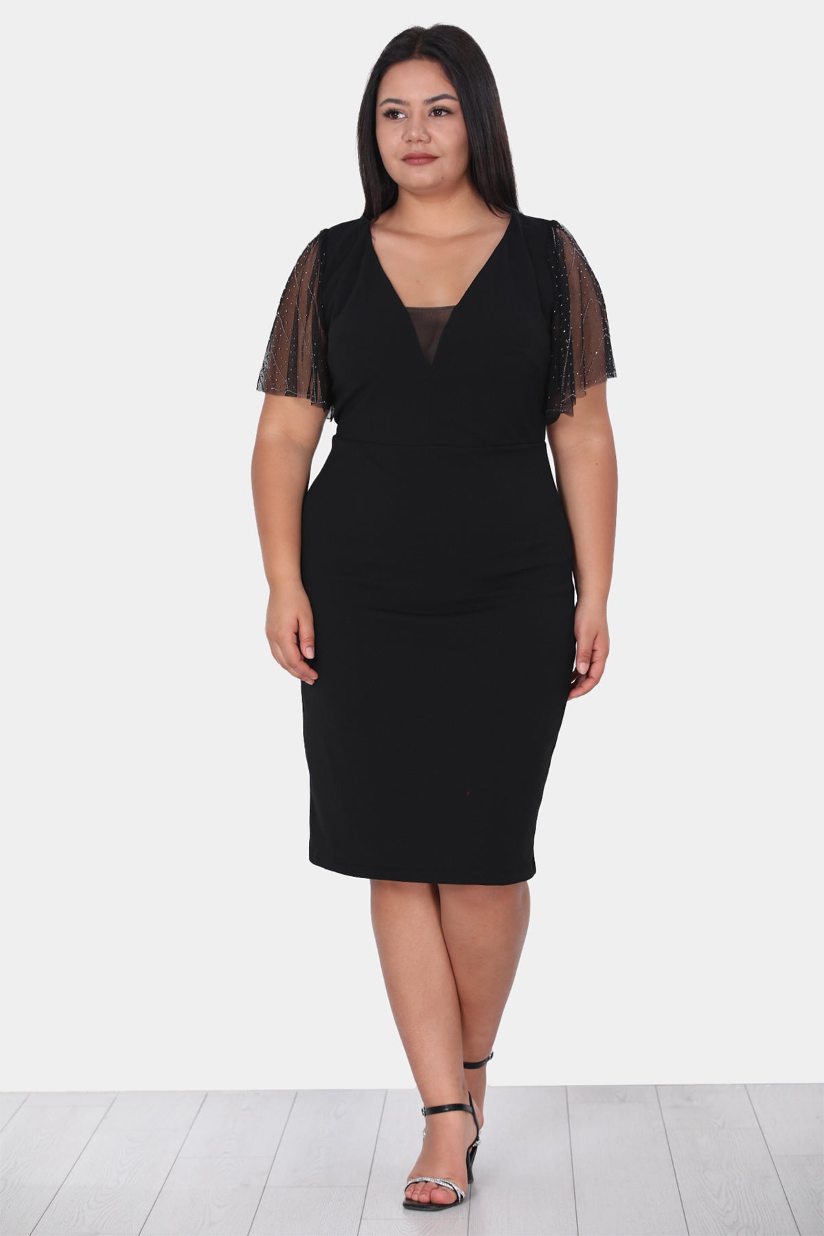 Dames midi-jurk zomerjurk voor grote maten - NELB0588D5047SYH