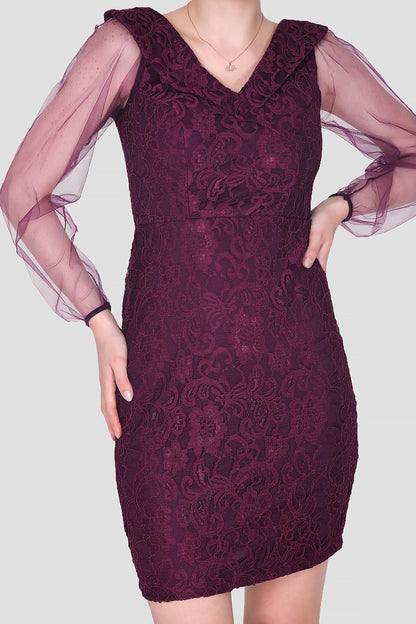 Kurzes Midikleid  Sommerkleid für Damen - NELB0588D5092MOR