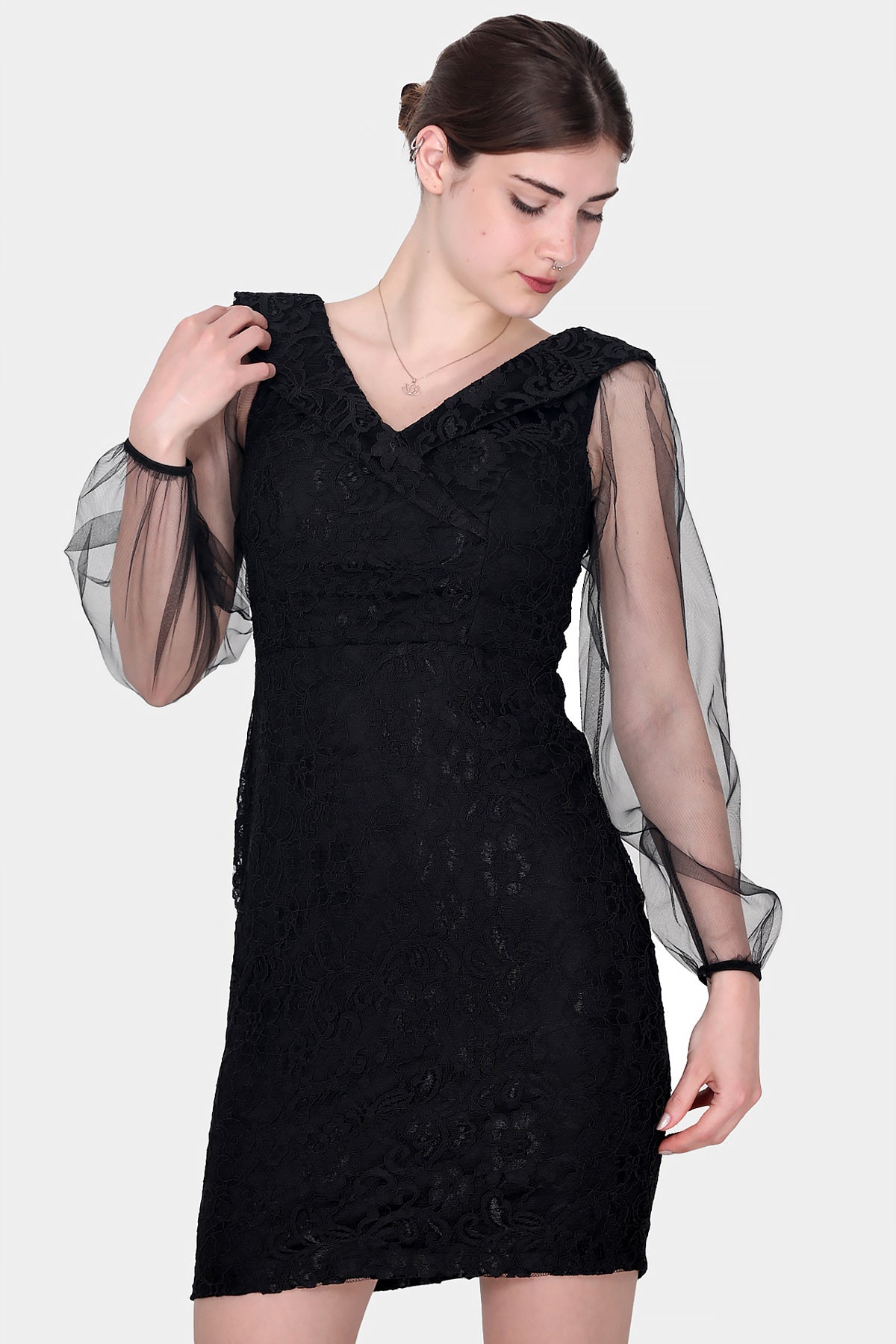 Kurzes Midikleid  Sommerkleid für Damen - NELB0588D5092SYH