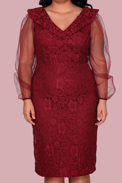 Dames midi-jurk zomerjurk voor grote maten - NELB0588D5093BRD