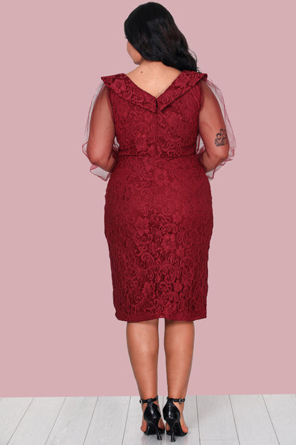 Dames midi-jurk zomerjurk voor grote maten - NELB0588D5093BRD