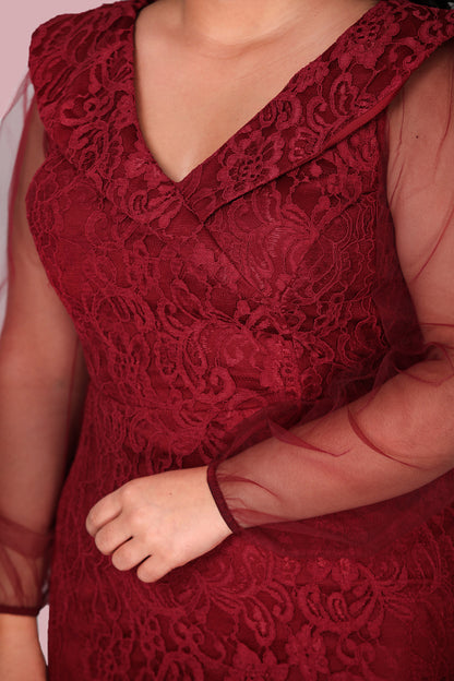 Dames midi-jurk zomerjurk voor grote maten - NELB0588D5093BRD