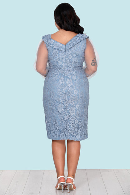 Dames midi-jurk zomerjurk voor grote maten - NELB0588D5093MVİ