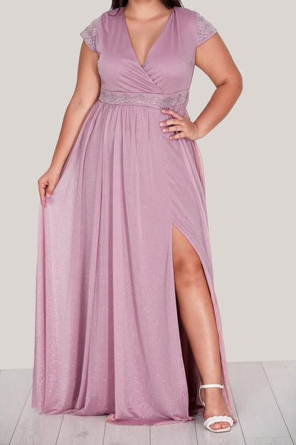 Lange maxi-jurk zomerjurk voor grote maten - NELB0588D5122GÜL