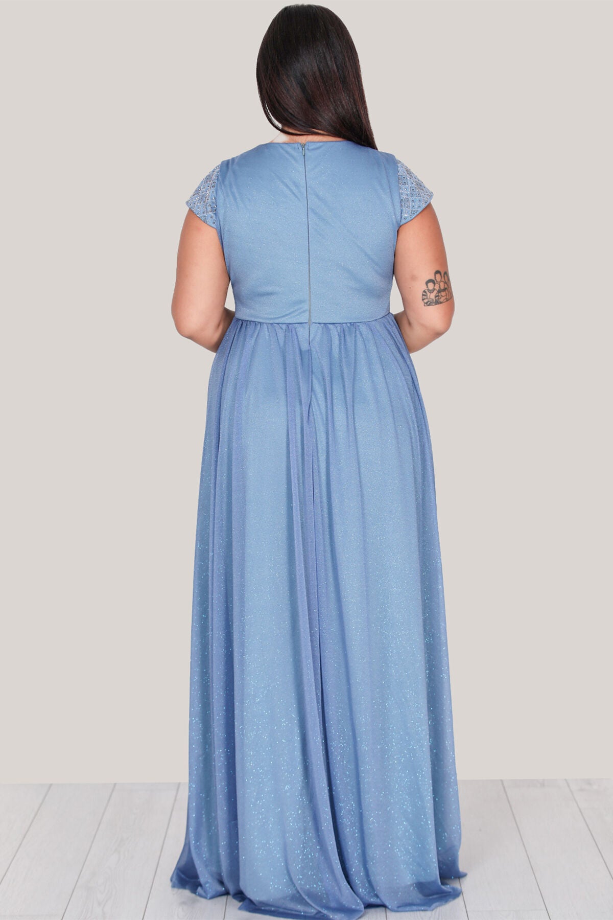 Langes Maxikleid Sommerkleid für große Größen - NELB0588D5122MVi