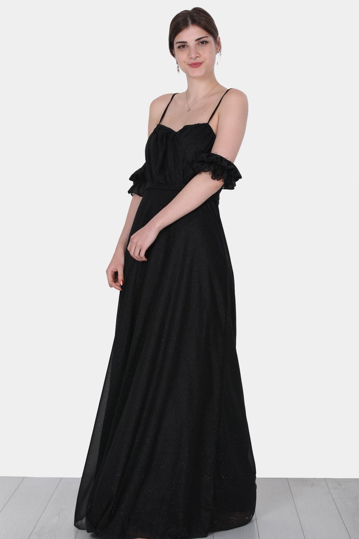 Langes Maxikleid Sommerkleid Schulterfrei für Damen - NELB0588D5146SYH