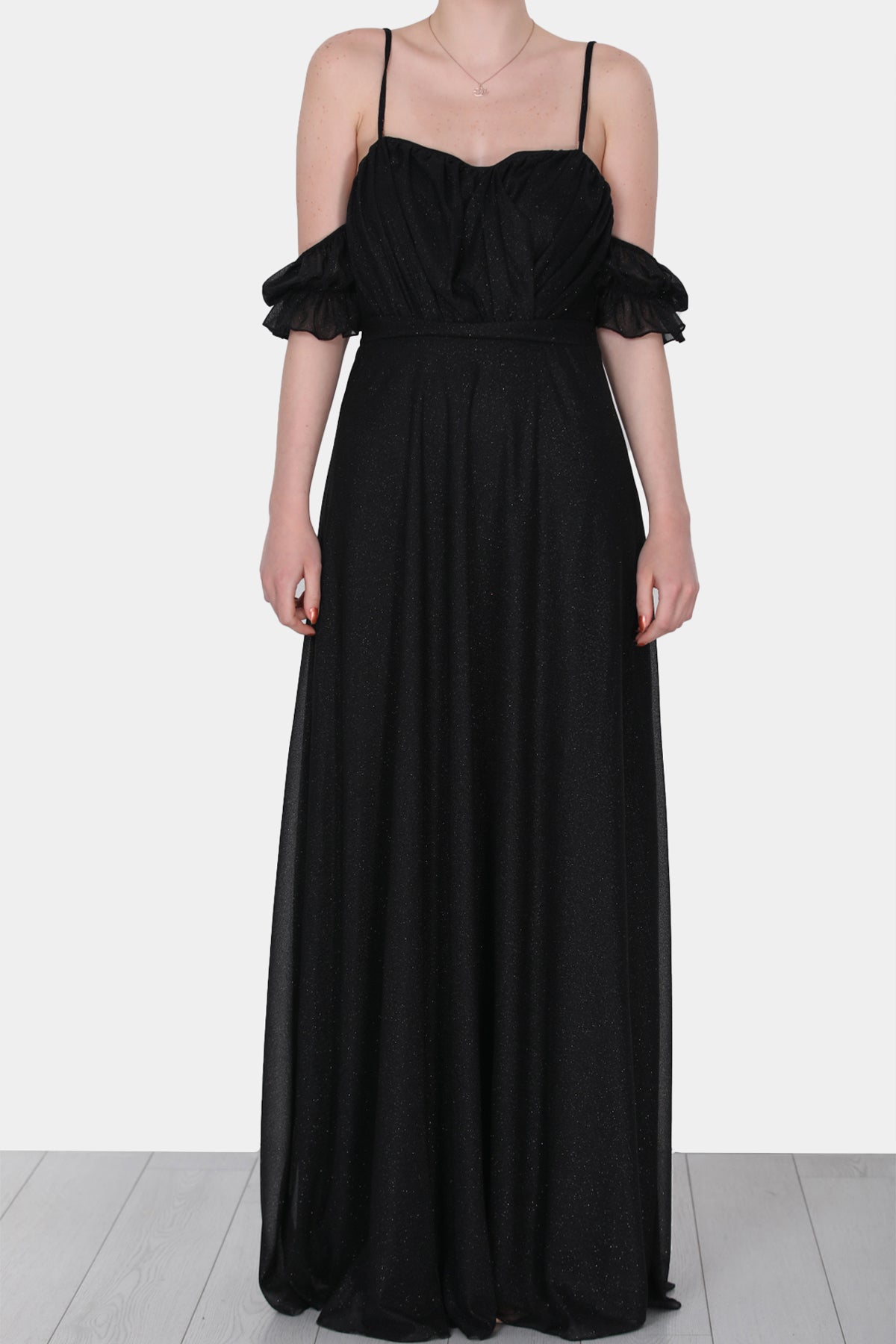 Langes Maxikleid Sommerkleid Schulterfrei für Damen - NELB0588D5146SYH